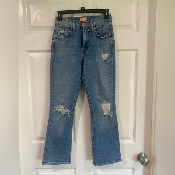 Mother The Insider Ankle Jeans in Bloom And Doom Medium Wash Size 24 Preppy - Picture 3 of 15